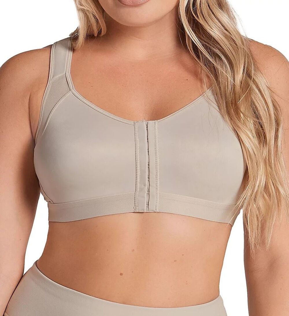 Leonisa Posture Corrector Back Support Wireless Bra Sport Light Beige Nude 34B